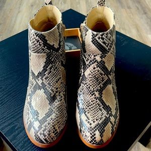 Torrid Snake Skin Print Booties WIDE
